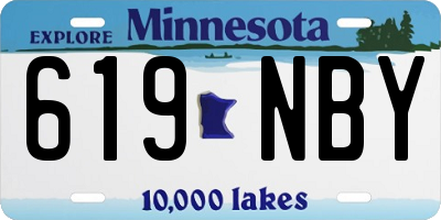 MN license plate 619NBY