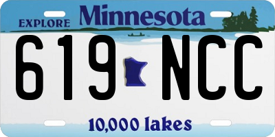 MN license plate 619NCC