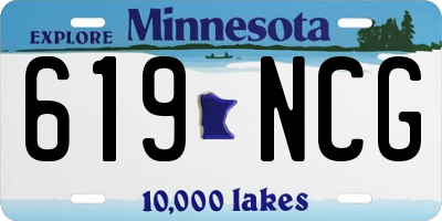 MN license plate 619NCG