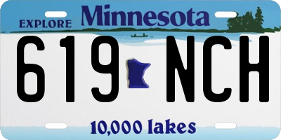 MN license plate 619NCH