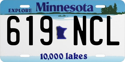 MN license plate 619NCL