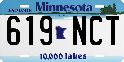 MN license plate 619NCT