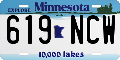 MN license plate 619NCW