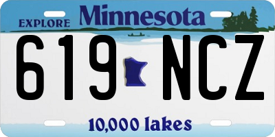 MN license plate 619NCZ