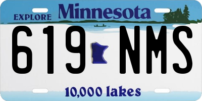 MN license plate 619NMS