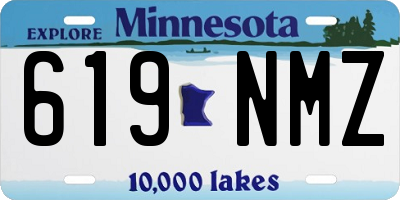 MN license plate 619NMZ