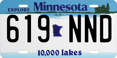 MN license plate 619NND