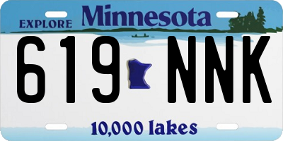 MN license plate 619NNK