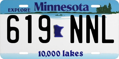 MN license plate 619NNL