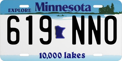 MN license plate 619NNO