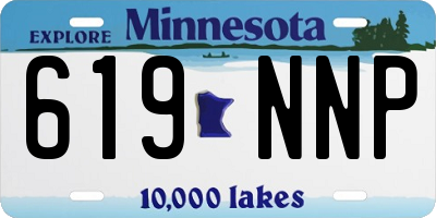MN license plate 619NNP
