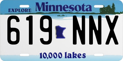 MN license plate 619NNX