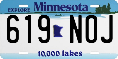 MN license plate 619NOJ