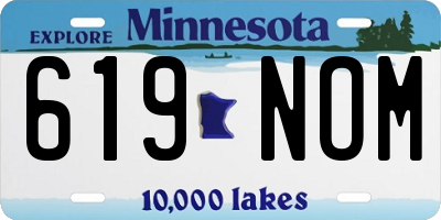 MN license plate 619NOM