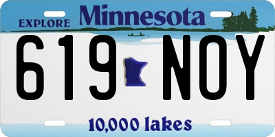 MN license plate 619NOY