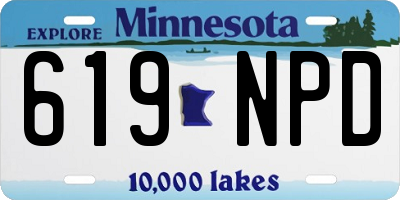 MN license plate 619NPD