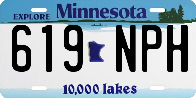 MN license plate 619NPH