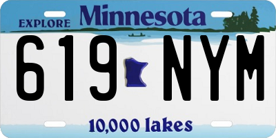 MN license plate 619NYM