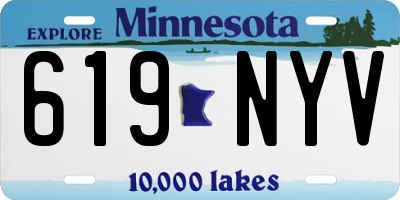 MN license plate 619NYV