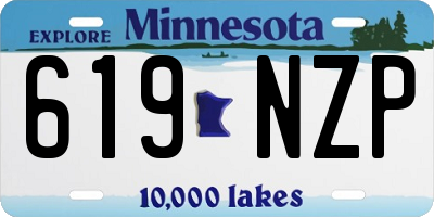 MN license plate 619NZP