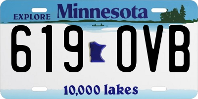 MN license plate 619OVB