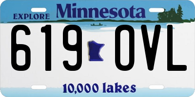 MN license plate 619OVL
