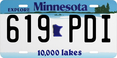 MN license plate 619PDI