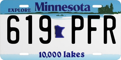 MN license plate 619PFR