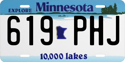 MN license plate 619PHJ