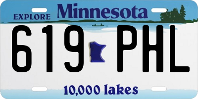 MN license plate 619PHL