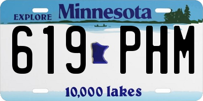 MN license plate 619PHM