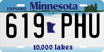 MN license plate 619PHU