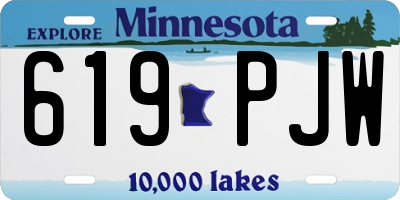 MN license plate 619PJW