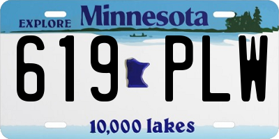 MN license plate 619PLW