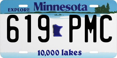 MN license plate 619PMC
