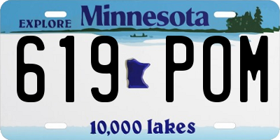 MN license plate 619POM