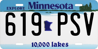 MN license plate 619PSV