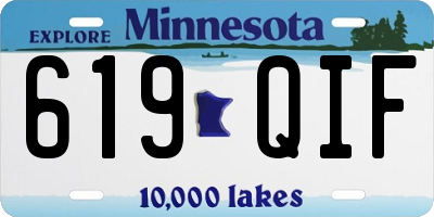 MN license plate 619QIF