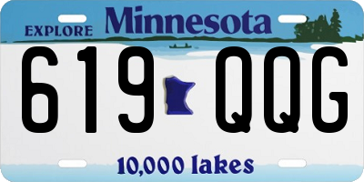 MN license plate 619QQG