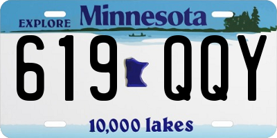 MN license plate 619QQY