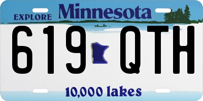 MN license plate 619QTH