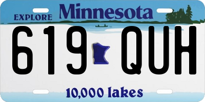 MN license plate 619QUH