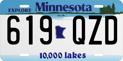MN license plate 619QZD