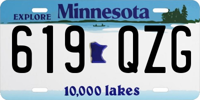 MN license plate 619QZG