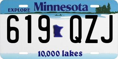 MN license plate 619QZJ