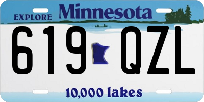 MN license plate 619QZL