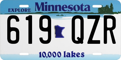 MN license plate 619QZR
