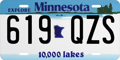MN license plate 619QZS