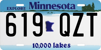 MN license plate 619QZT