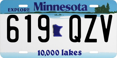 MN license plate 619QZV